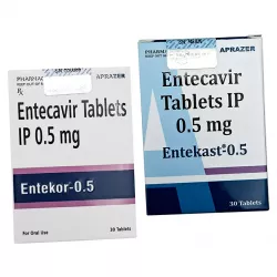 Энтекавир :: Энтекор (Entekor), Энтекаст (Entekast) :: аналог Бараклюд таб. 0,5мг №30 фото